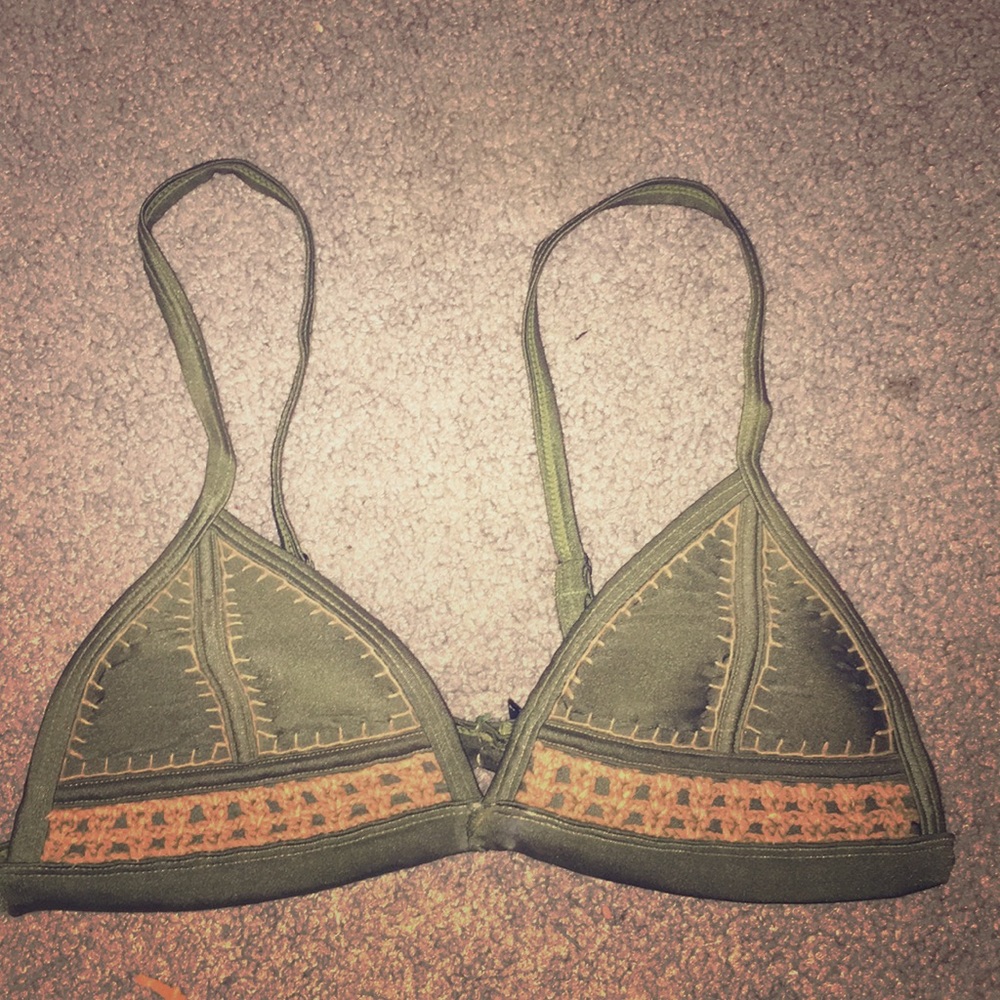 Green Triangl Bikini Top